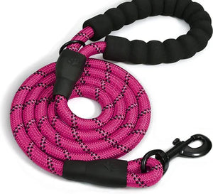 *Training Leash - 15ft Braided Rope Leash - Hot Pink