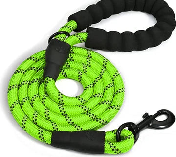 *Training Leash - 15ft Braided Rope Leash - Lime