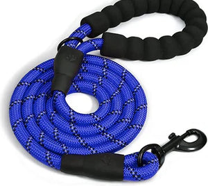 *Training Leash - 15ft Braided Rope Leash - Navy Blue