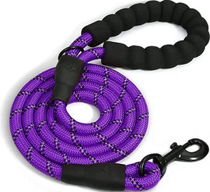 *Training Leash - 15ft Braided Rope Leash - Purple