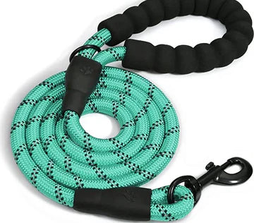 *Training Leash - 15ft Braided Rope Leash - Turquoise