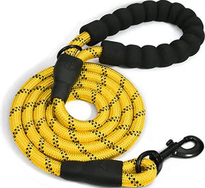 *Training Leash - 15ft Braided Rope Leash - Yellow