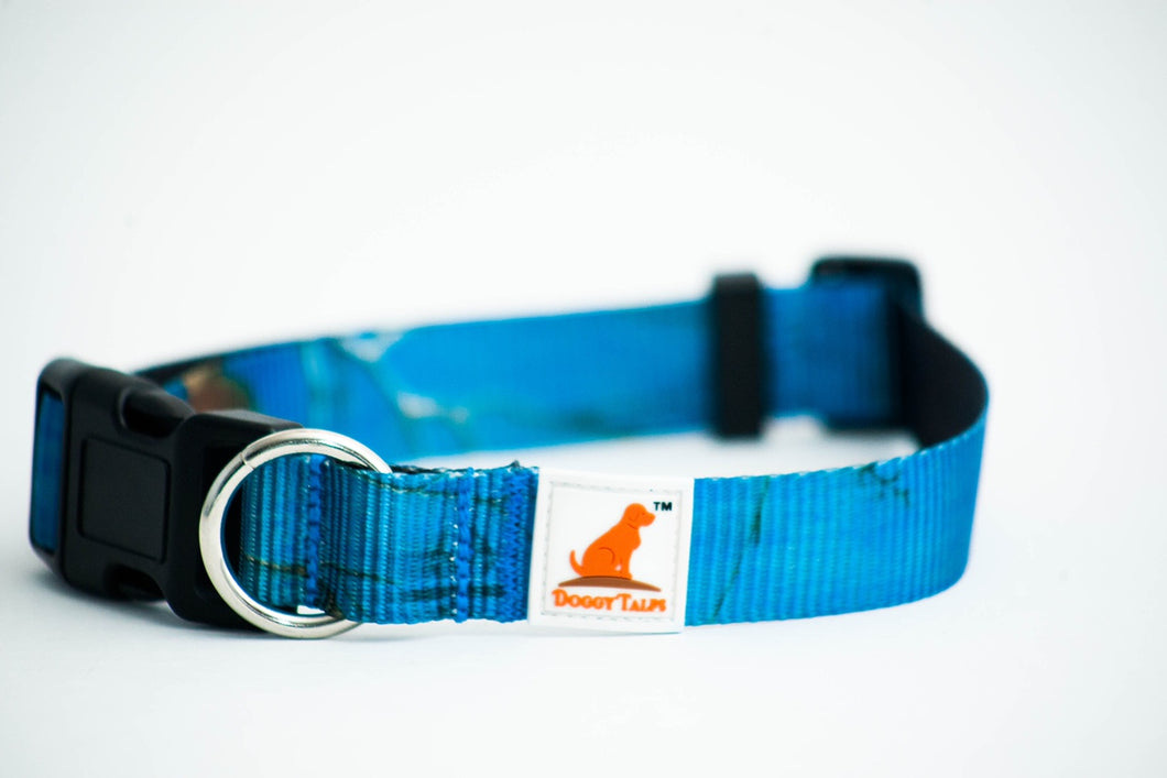 Realtree Adjustable Dog Collar Surf Blue - mydoggytales.com